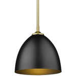 Zoey Mini Pendant - Olympic Gold / Matte Black