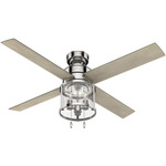 Astwood Ceiling Fan - Polished Nickel / Bleached Grey Pine