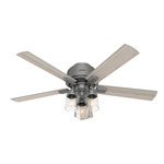 Hartland Low Profile Ceiling Fan - Matte Silver / Light Gray Oak