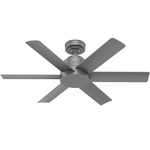 Kennicott Outdoor Ceiling Fan - Matte Silver / Matte Silver