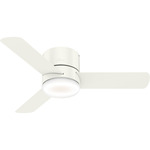 Minimus Ceiling Fan with Light - Fresh White / Fresh White / Natural Wood