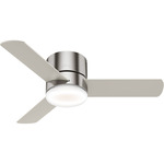 Minimus Ceiling Fan with Light - Brushed Nickel / Matte Nickel / Natural Wood