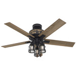 Mt. Vista Ceiling Fan - Natural Iron / Drift Oak