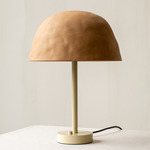 Dome Table Lamp - Bone / Tan Clay Shade