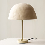 Dome Table Lamp - Bone / White Clay Shade
