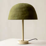 Dome Table Lamp - Bone / Green Clay