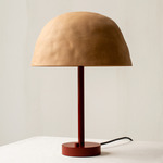 Dome Table Lamp - Oxide Red / Tan Clay Shade