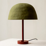 Dome Table Lamp - Oxide Red / Green Clay