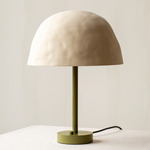 Dome Table Lamp - Reed Green / White Clay