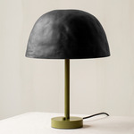 Dome Table Lamp - Reed Green / Black Clay Shade