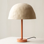 Dome Table Lamp - Peach / White Clay