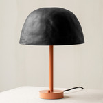 Dome Table Lamp - Peach / Black Clay