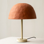 Dome Table Lamp - Bone / Terracotta Shade