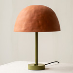 Dome Table Lamp - Reed Green / Terracotta