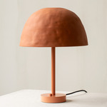 Dome Table Lamp - Peach / Terracotta Shade