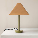 Pyramid Table Lamp - Reed Green / Tan Clay