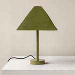 Pyramid Table Lamp - Reed Green / Green Clay