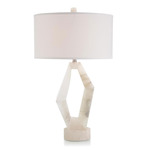 Abstract Large Table Lamp - Alabaster / White