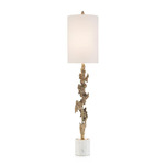 Abstract Table Lamp - Antique Brass / White