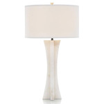 Alabaster Table Lamp - Alabaster / White