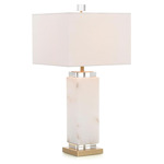 Alabaster Table Lamp - Alabaster / White