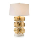 Around In Circles Table Lamp - Brass / White