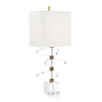 Asymmetrical Table Lamp - Crystal / White