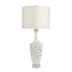Botanical Porcelain Table Lamp III - Porcelain / Off White