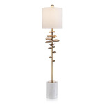 Brass Table Lamp - Brass / White