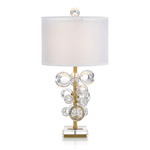 Bubble Table Lamp - Brushed Brass / White