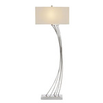 Cambered Floor Lamp - Nickel / Oat