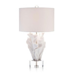 Cast Coral Table Lamp - White / White