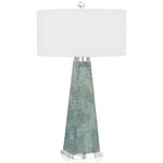 Dappled Sea Table Lamp - Green / White