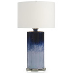 Deep-Sea Indigo Table Lamp - Blue / Off White