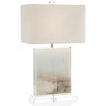 Dune Table Lamp - Clear / White Linen