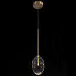 Echo Pendant - Antique Brass / Clear