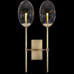 Echo Wall Sconce - Antique Brass / Clear