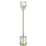 Faceted Crystal Buffet Lamp - Antique Brass / Crystal