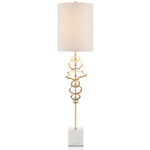 Floating Discs Buffet Lamp - Gold Leaf / Off White