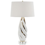 Swirl Open Table Lamp - White