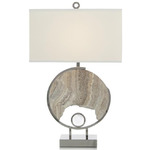 Galaxy Table Lamp - Polished Nickel / White