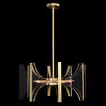 Genesis Chandelier - Antique Brass / Clear