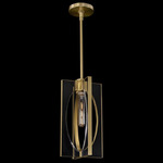 Genesis Mini Pendant - Antique Brass / Clear