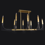 Genesis Linear Chandelier - Antique Brass / Clear