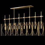 Genesis Linear Pendant - Antique Brass / Clear
