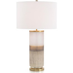 Earth Glass Table Lamp - Polished Brass / Off White