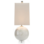 Iridescent Sphere Table Lamp - White / Ivory