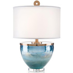Islamorada Table Lamp - Blue / White