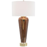 Lagniappe Table Lamp - Brown / White