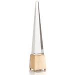 Lighted Crystal Spire Table Lamp - Brass / Crystal